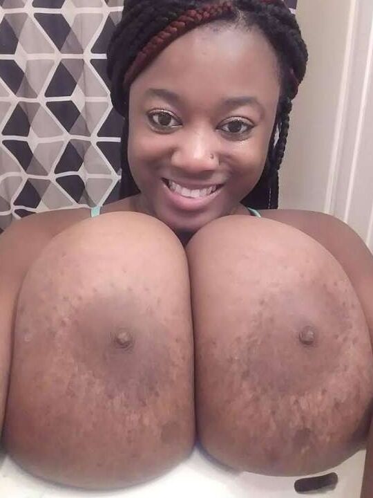 Preciosa ébano de grandes tetas/zorra negra