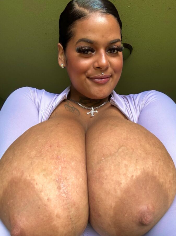 BBW Ebony Milf Jessica Huge Saggy Tits