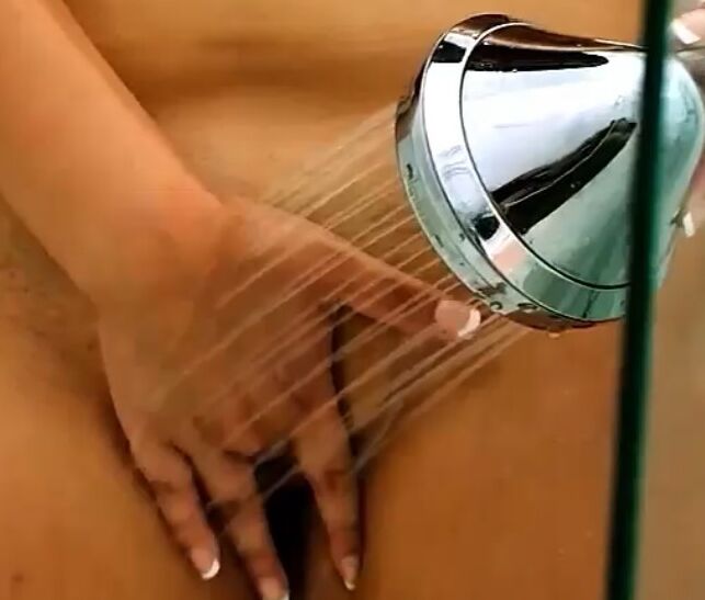 Big tits Mexican in the shower