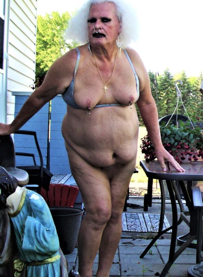 Fat Ugly Granny Wants to Fuck Outside