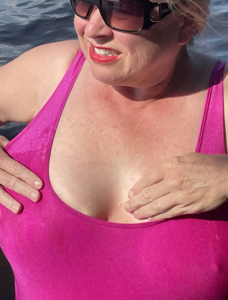 swimsuit boob adjustment unaware 2