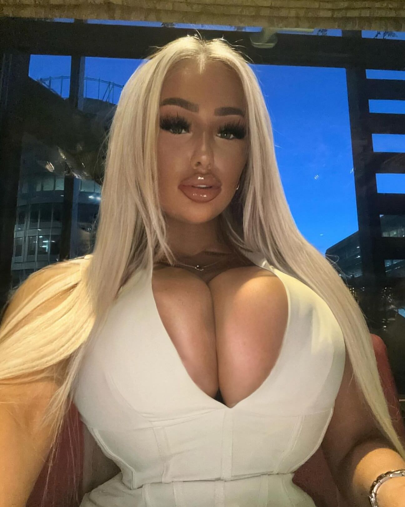 Nina   Blonde Huge Tit Chav