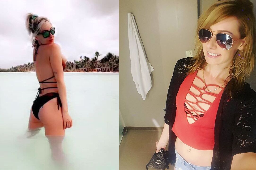 Jenn Secrétaire Bikini Vs Vêtements Jerk Off Challenge