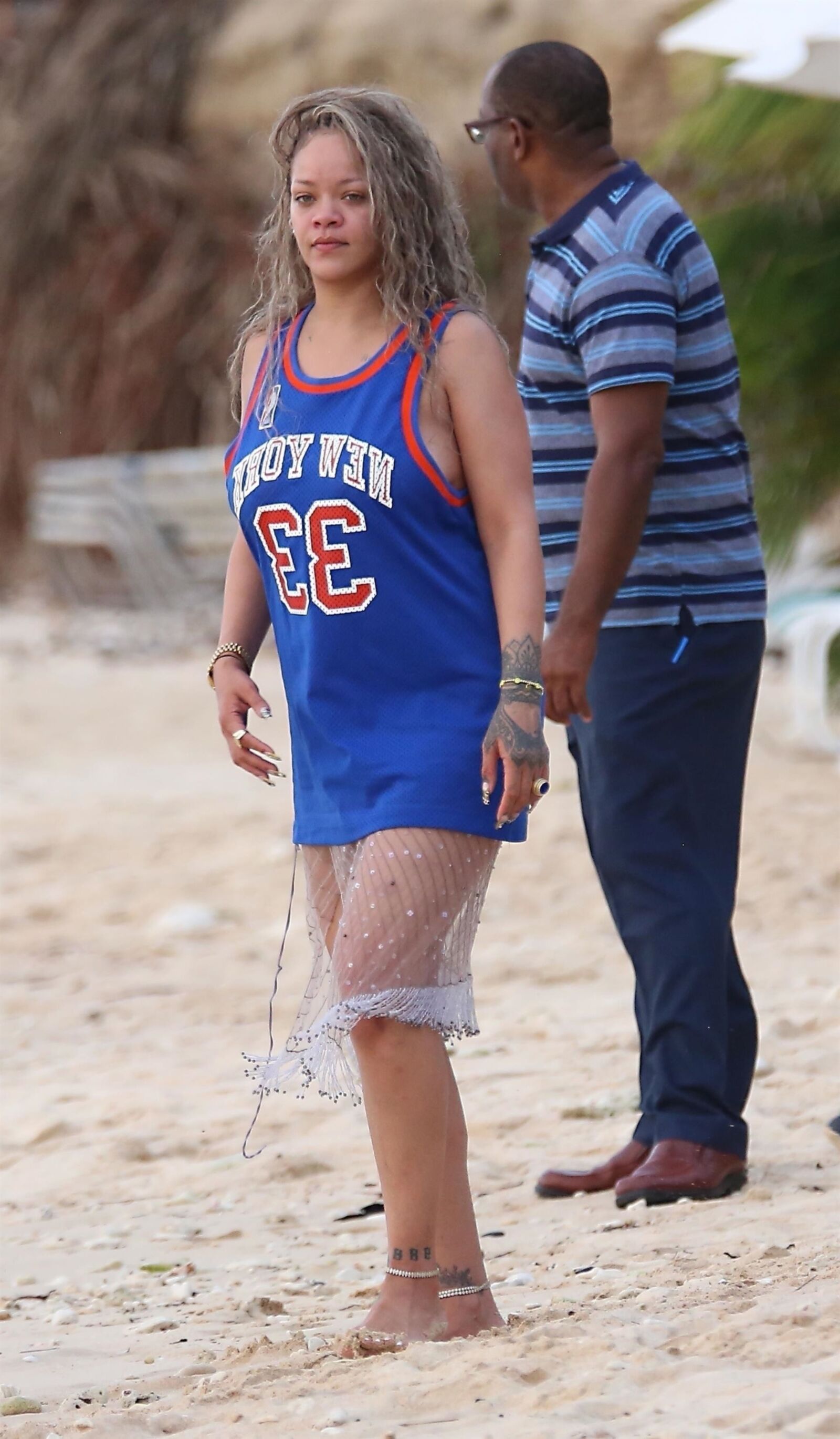 Rihanna   on the beach in Barbados 08 06 2024