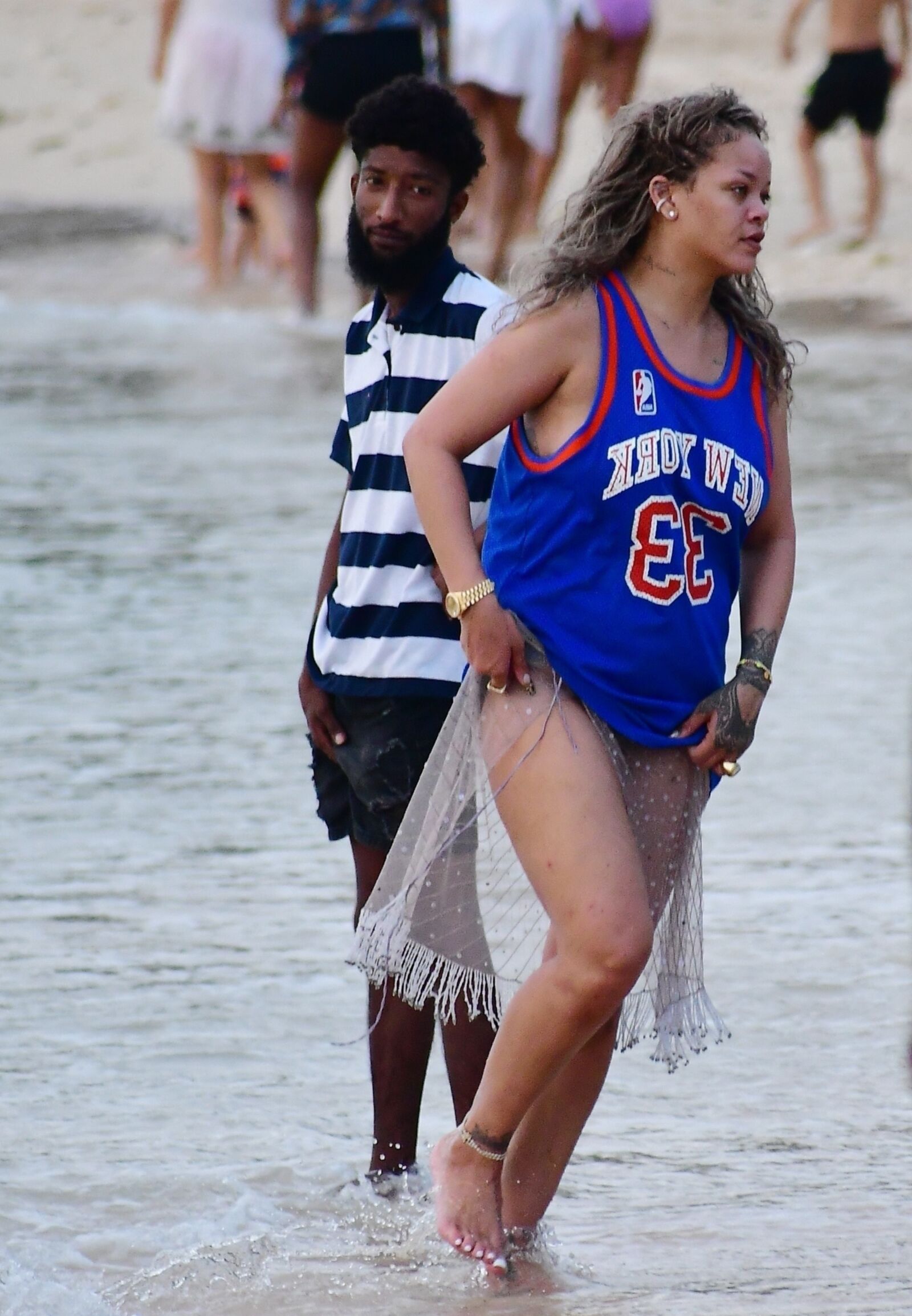 Rihanna   on the beach in Barbados 08 06 2024