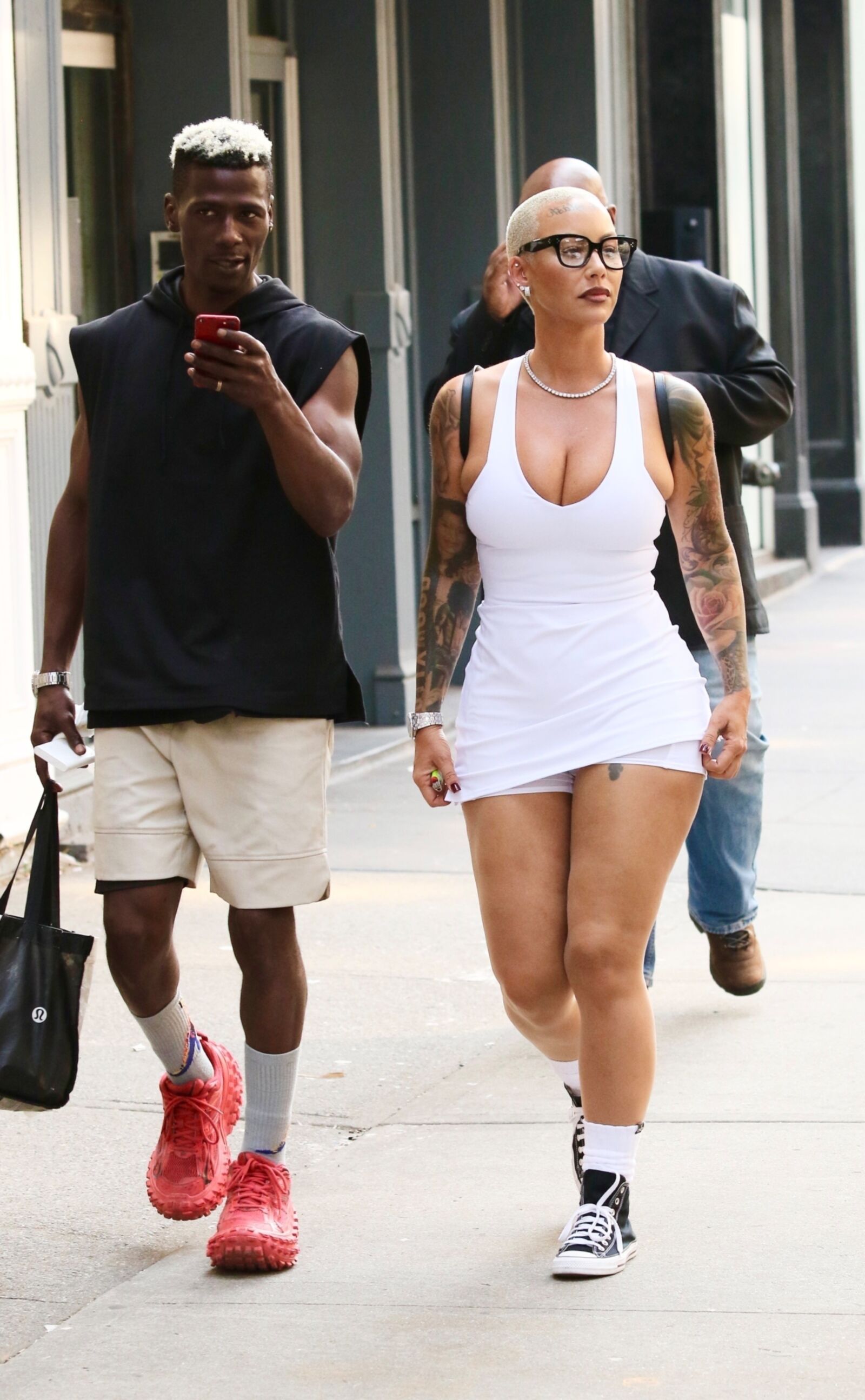 Amber Rose big cleavage in Manhattan 08/16/2024