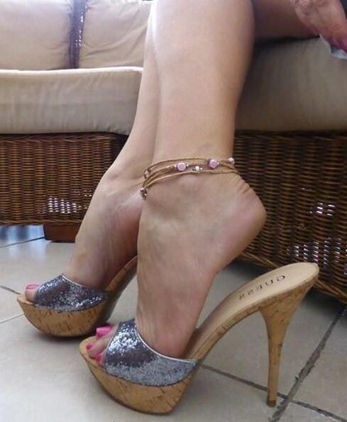 Feet in high heels