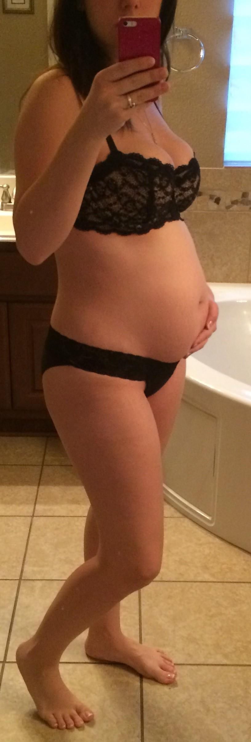 Pregnant young mom