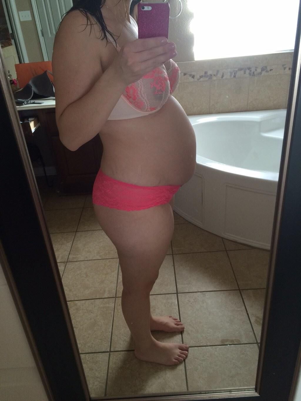 Pregnant young mom