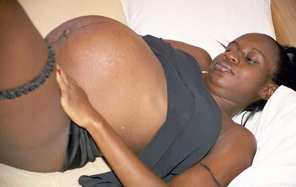 Pregnant ebony