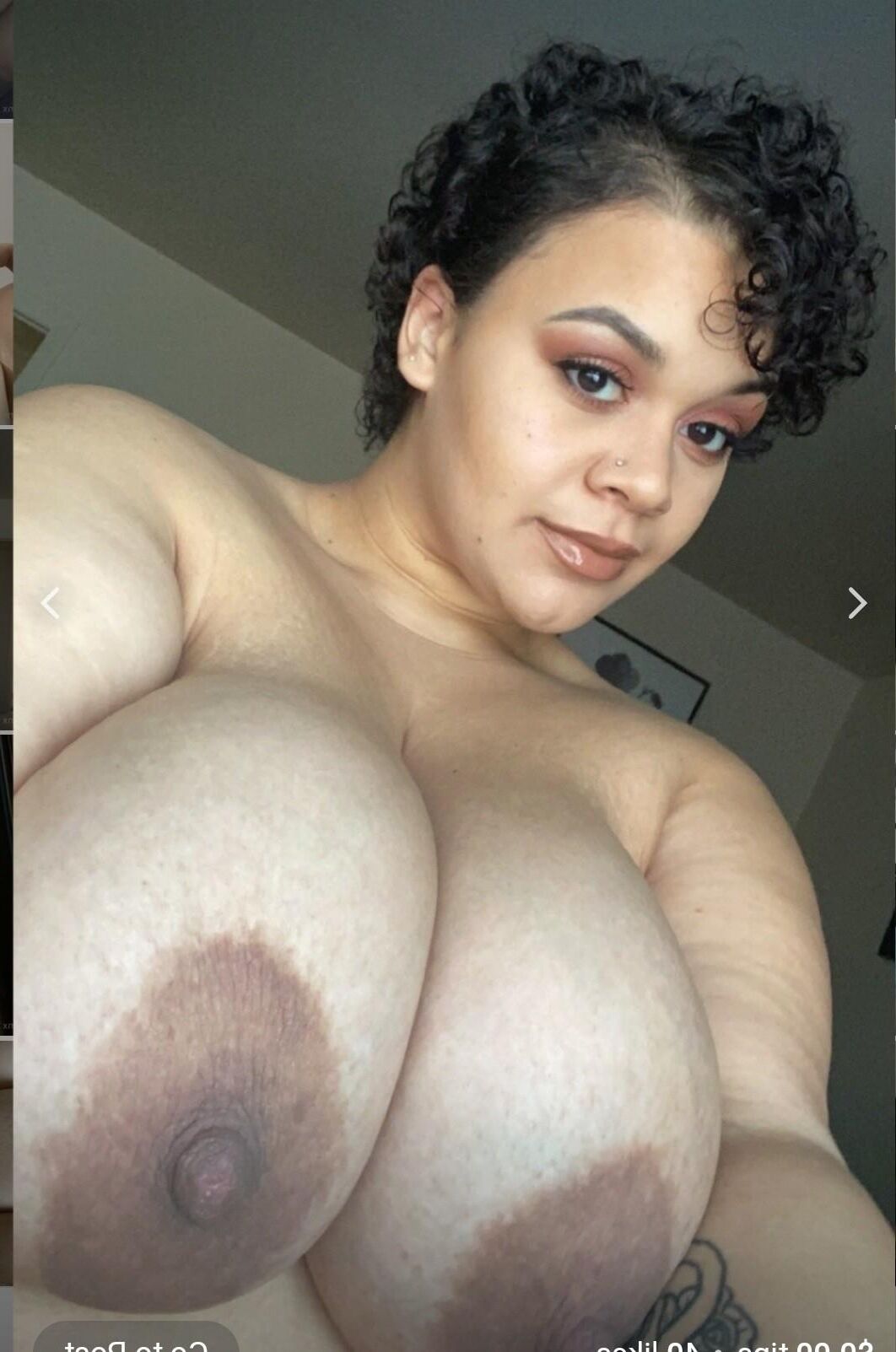 BBW Big Booty Big Tits Huge Areola Light Skin Ebony Aniya