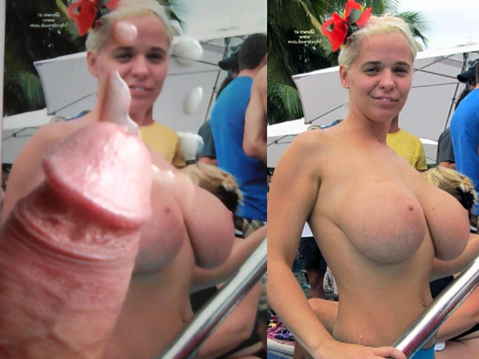 nudist big boobs blonde short hair tribute