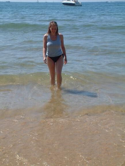 Jenn More on the beach