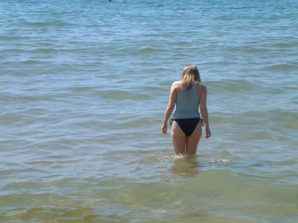 Jenn More on the beach