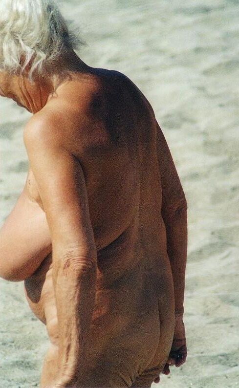 Dusty Old Pics of a Nudist Granny with HUGE TITS!