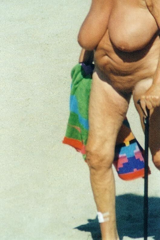 Dusty Old Pics of a Nudist Granny with HUGE TITS!