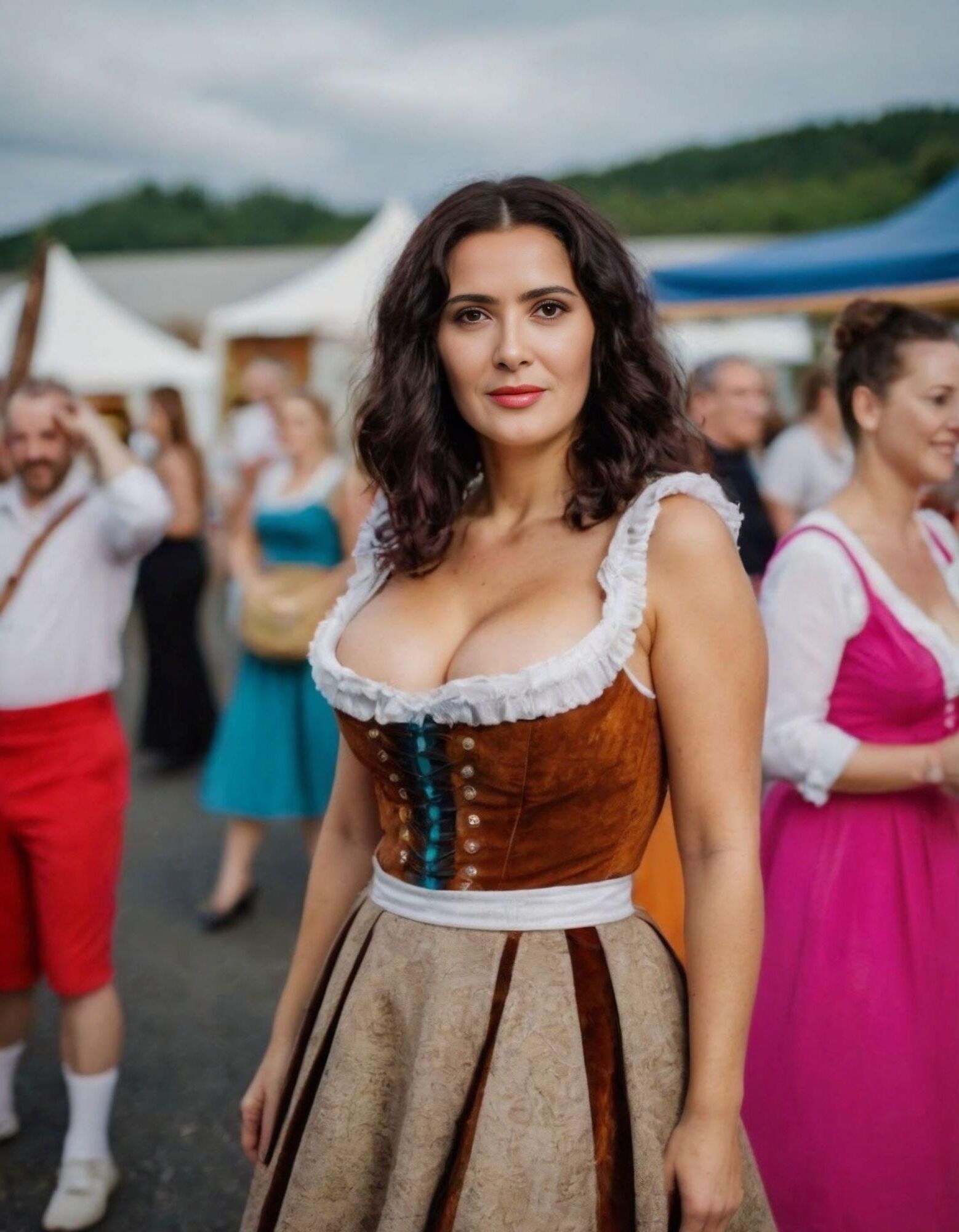 Сальма Хайек на фестивале Octoberfest