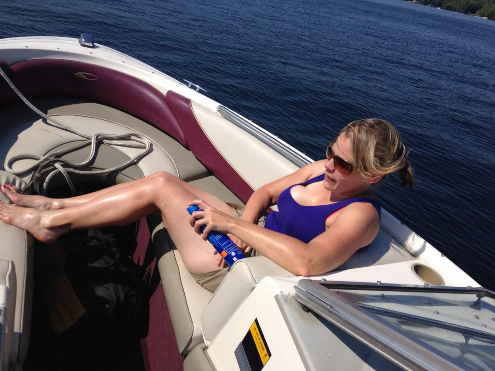 Beautiful MILF goes boating