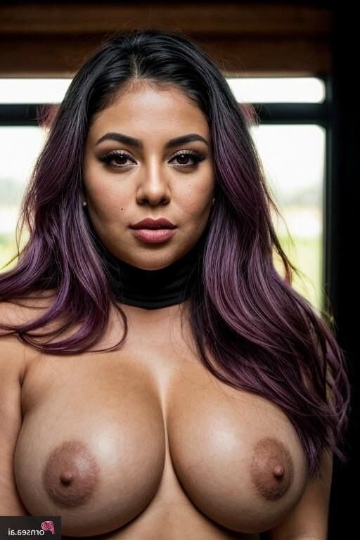 BBW Nena de pelo morado