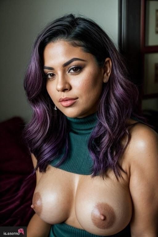 BBW Nena de pelo morado