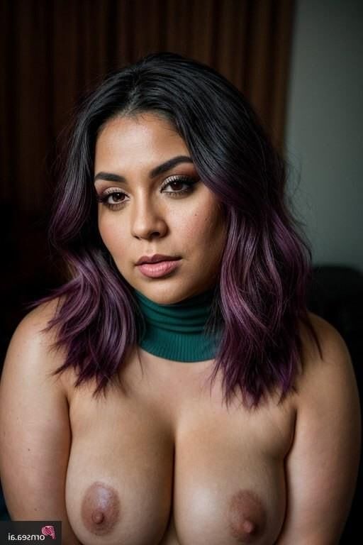 BBW Nena de pelo morado