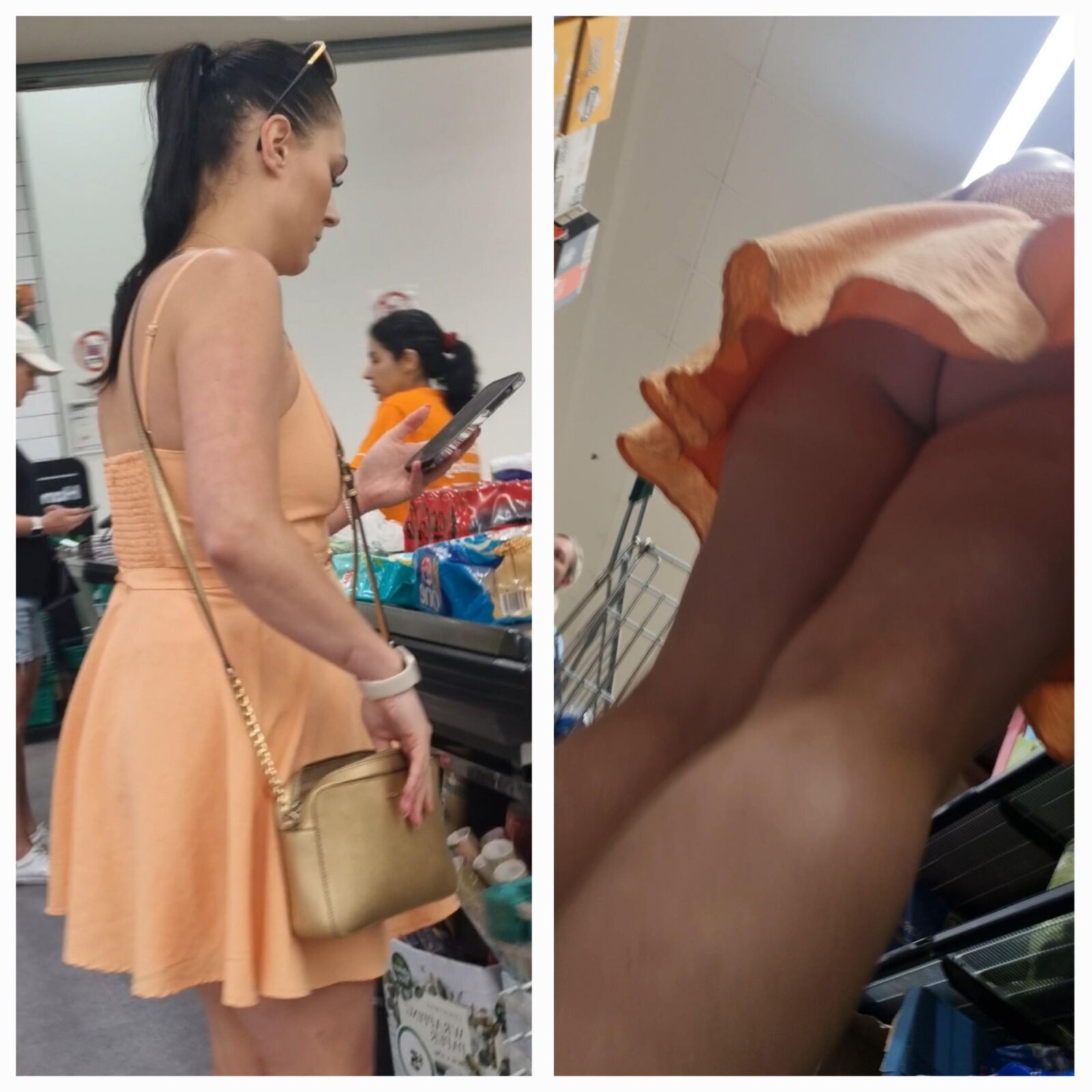 upskirt supermercado