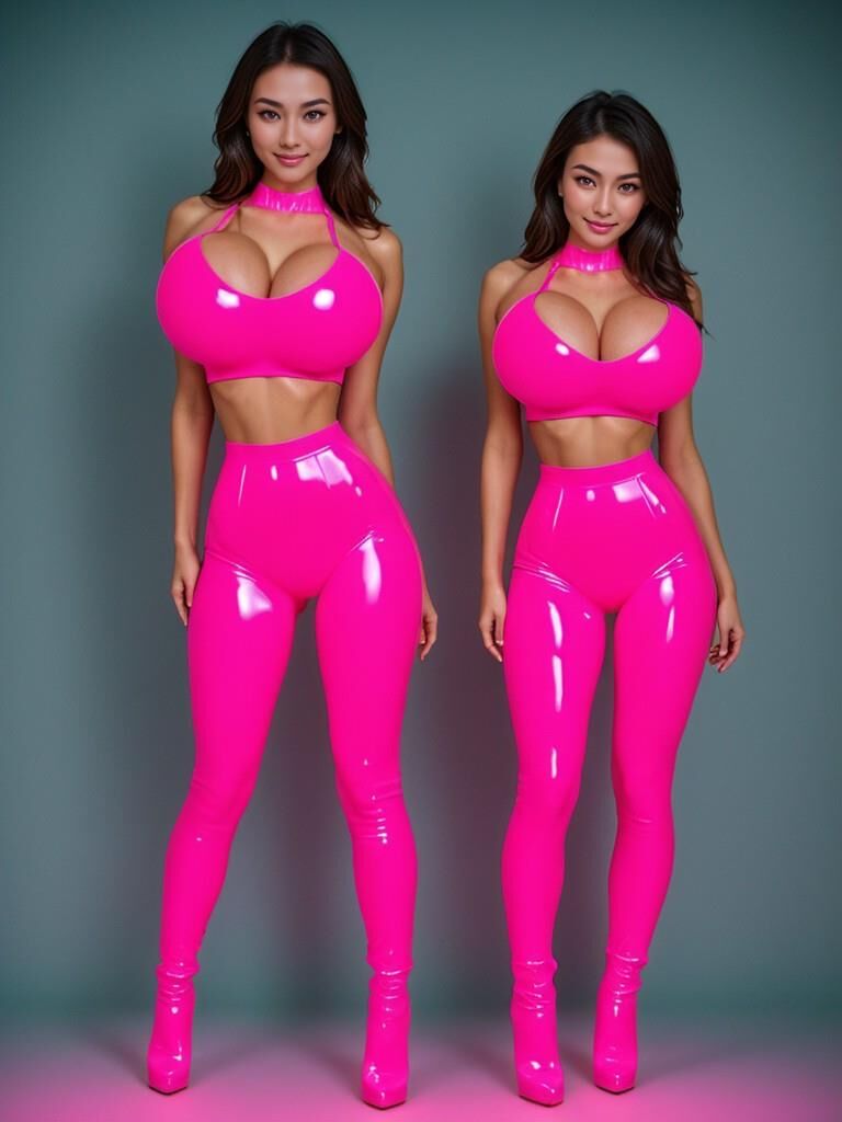 Vollbusige asiatische Latex 1