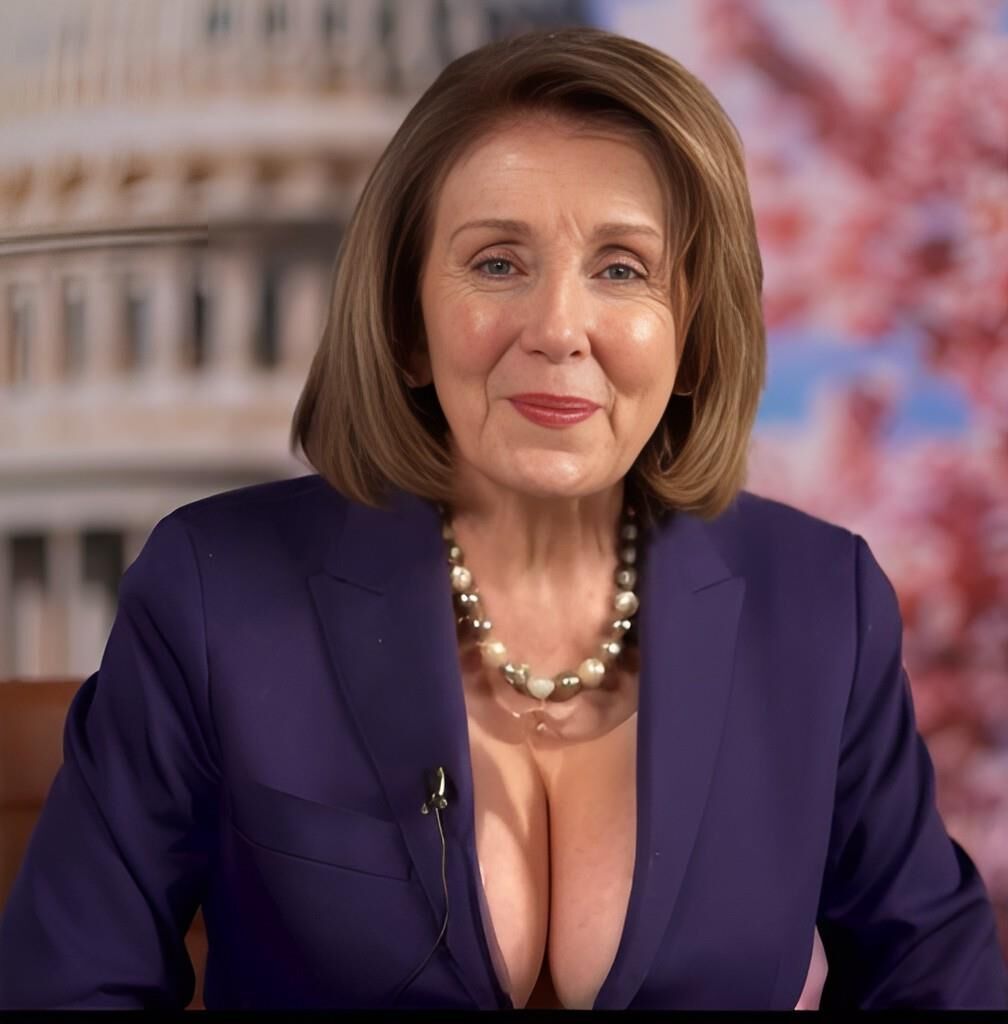 Nancy Pelosi Escote/Senos (En pintura)