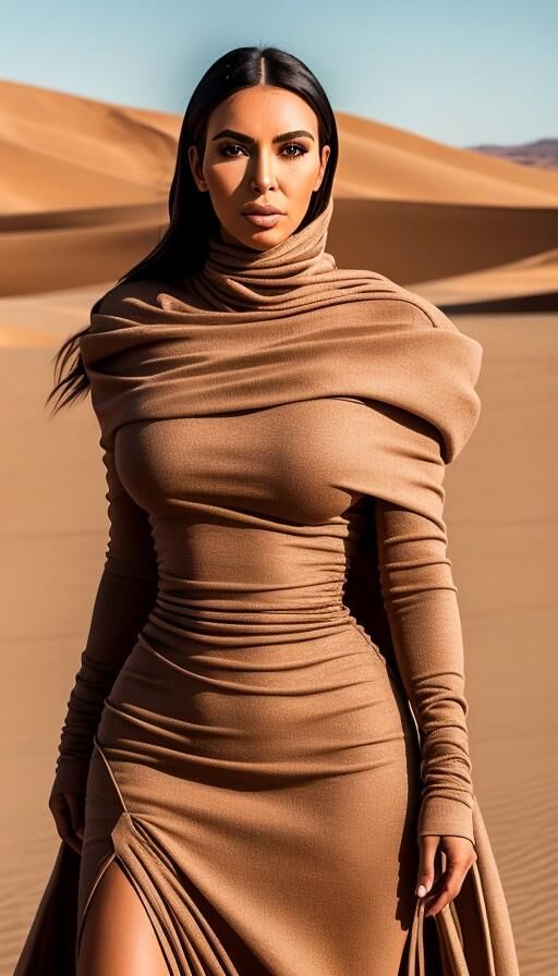 Kim Kardashian Dünencharakter KI