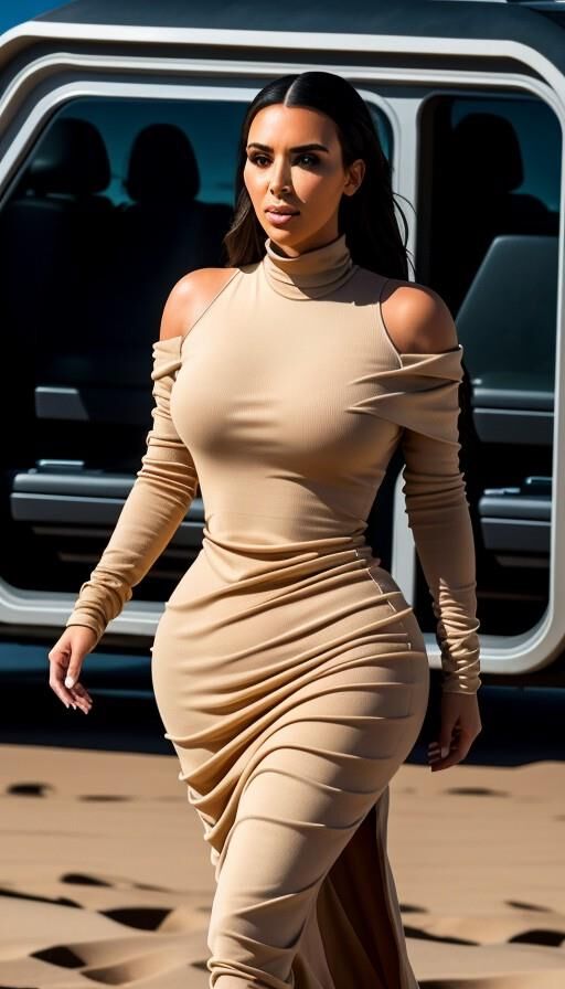 Kim Kardashian Dünencharakter KI