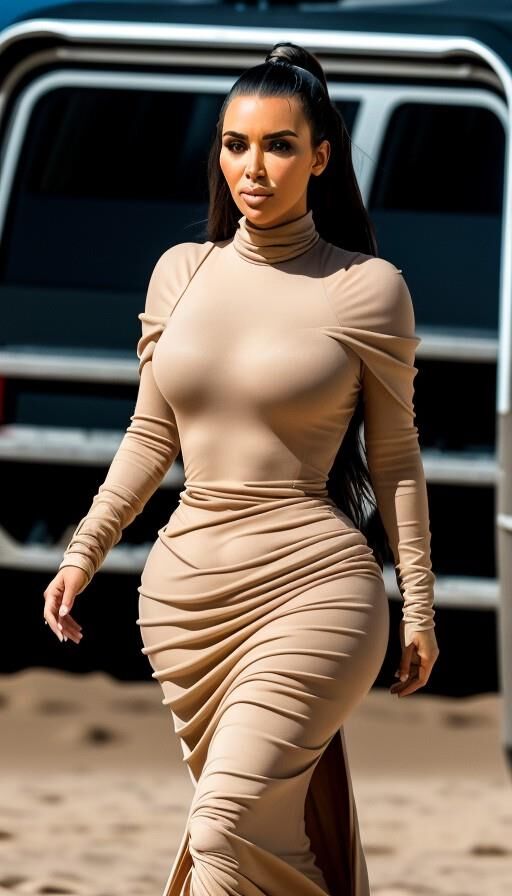 Kim Kardashian Dünencharakter KI