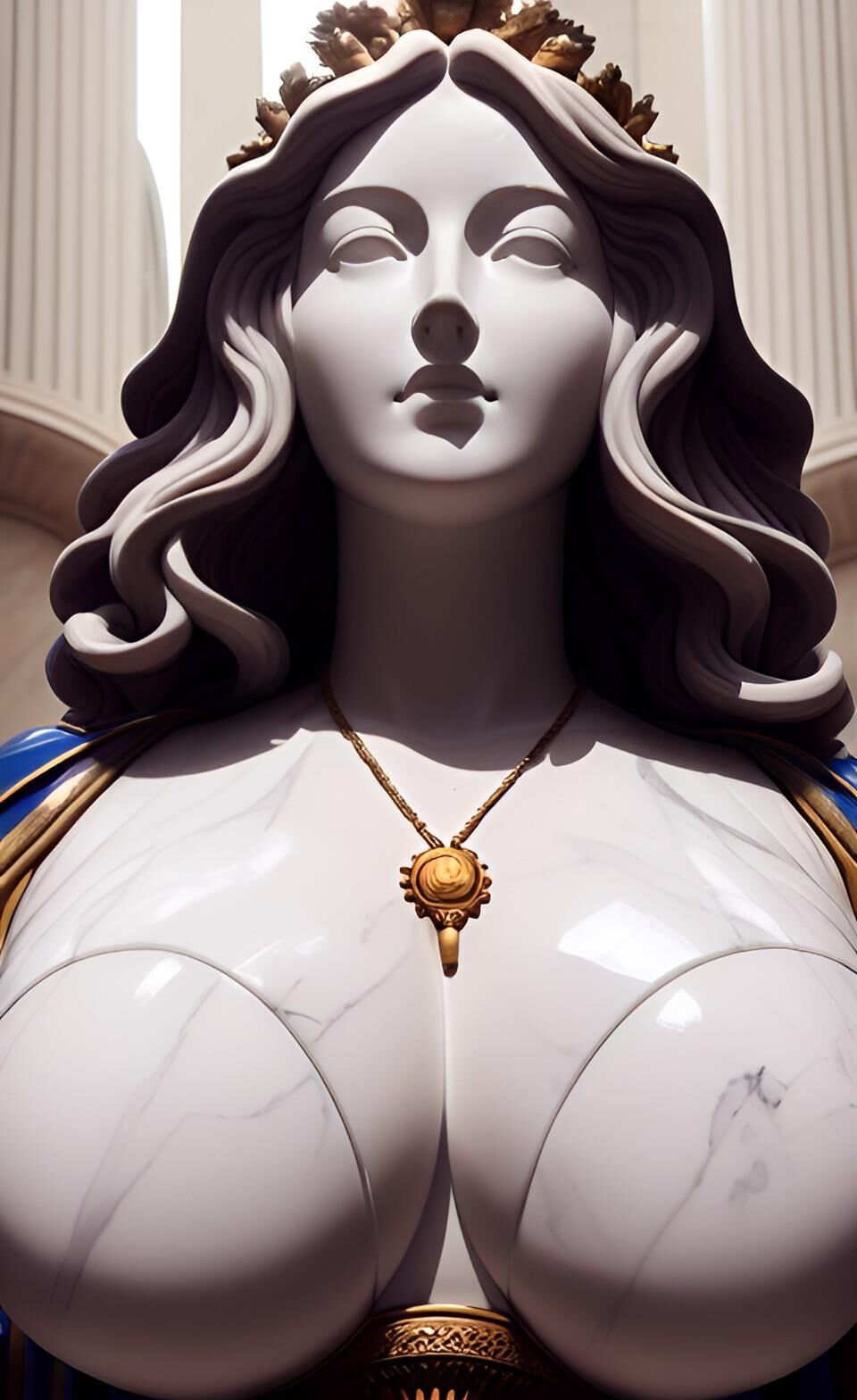 Estatuas de IA con enormes tetas enormes