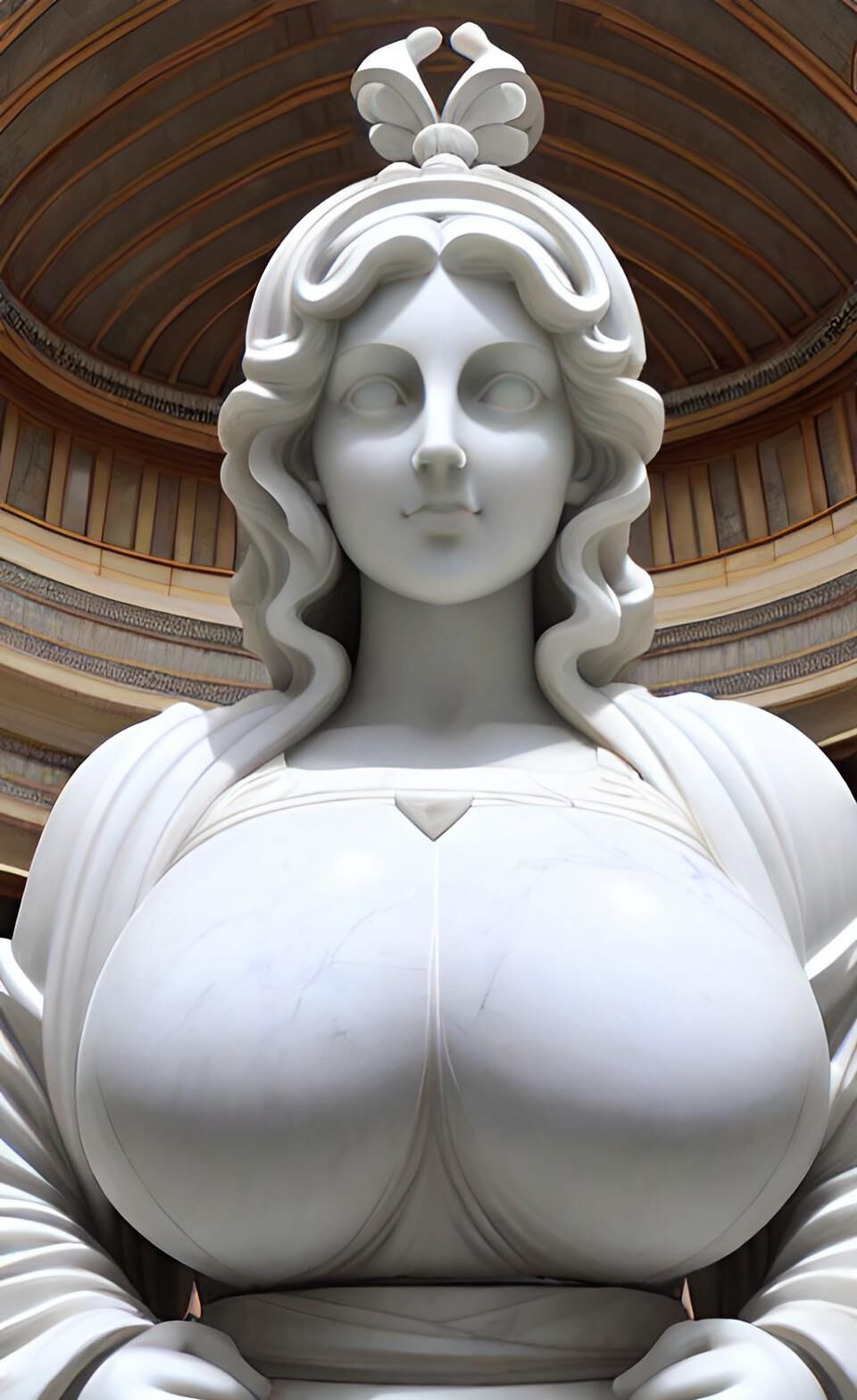 Estatuas de IA con enormes tetas enormes