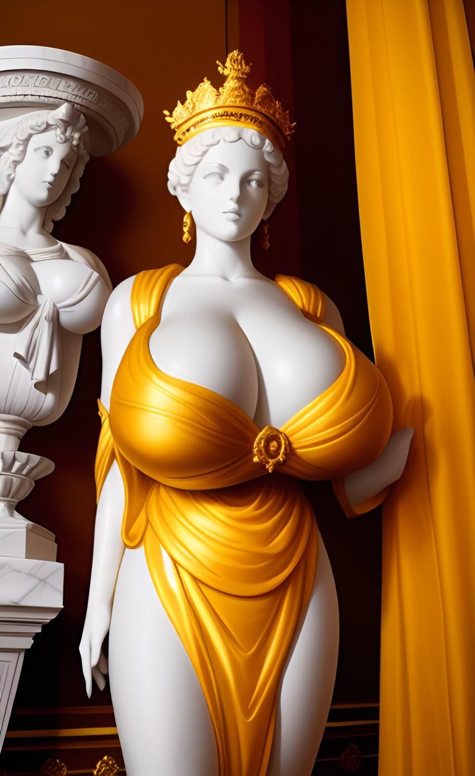 Estatuas de IA con enormes tetas enormes