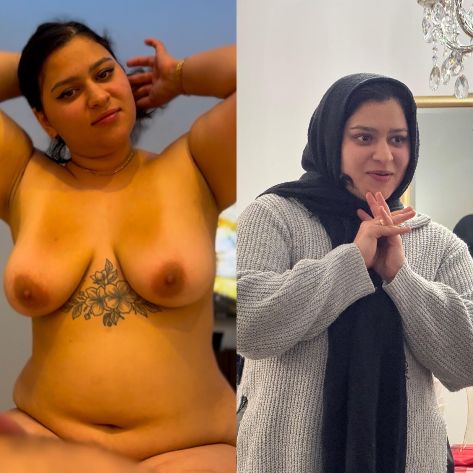 La verdadera esposa persa Hijabi expuesta; Nasrin, esposa iraní musulmana