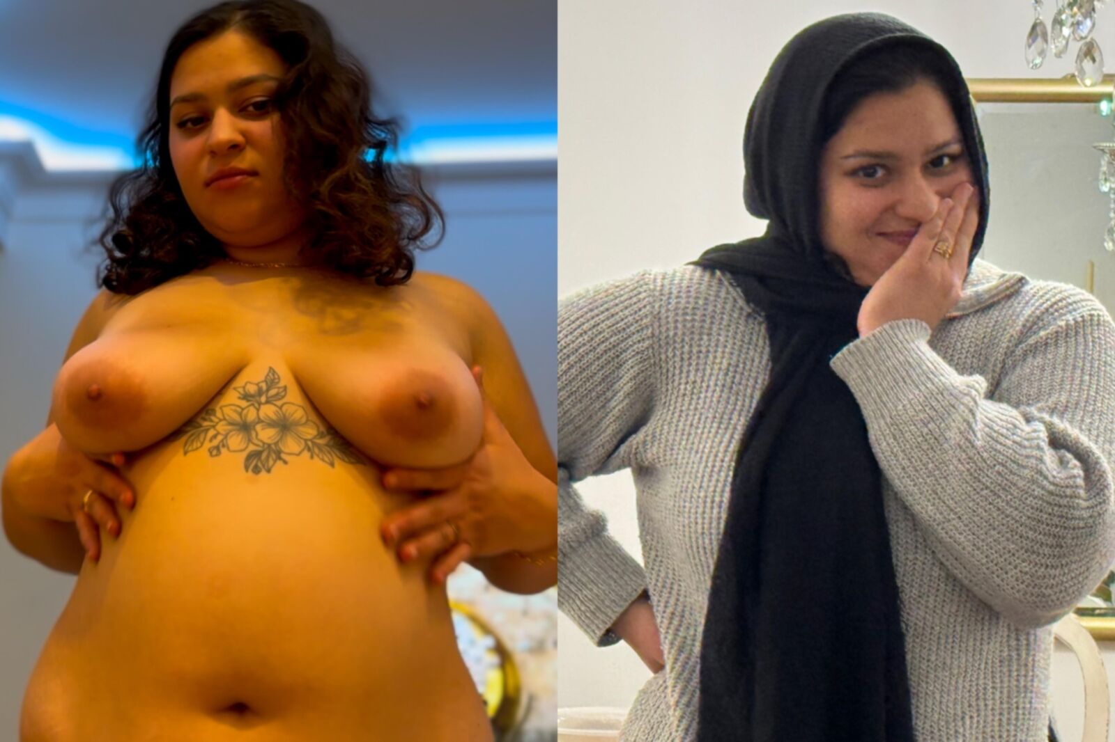 La verdadera esposa persa Hijabi expuesta; Nasrin, esposa iraní musulmana