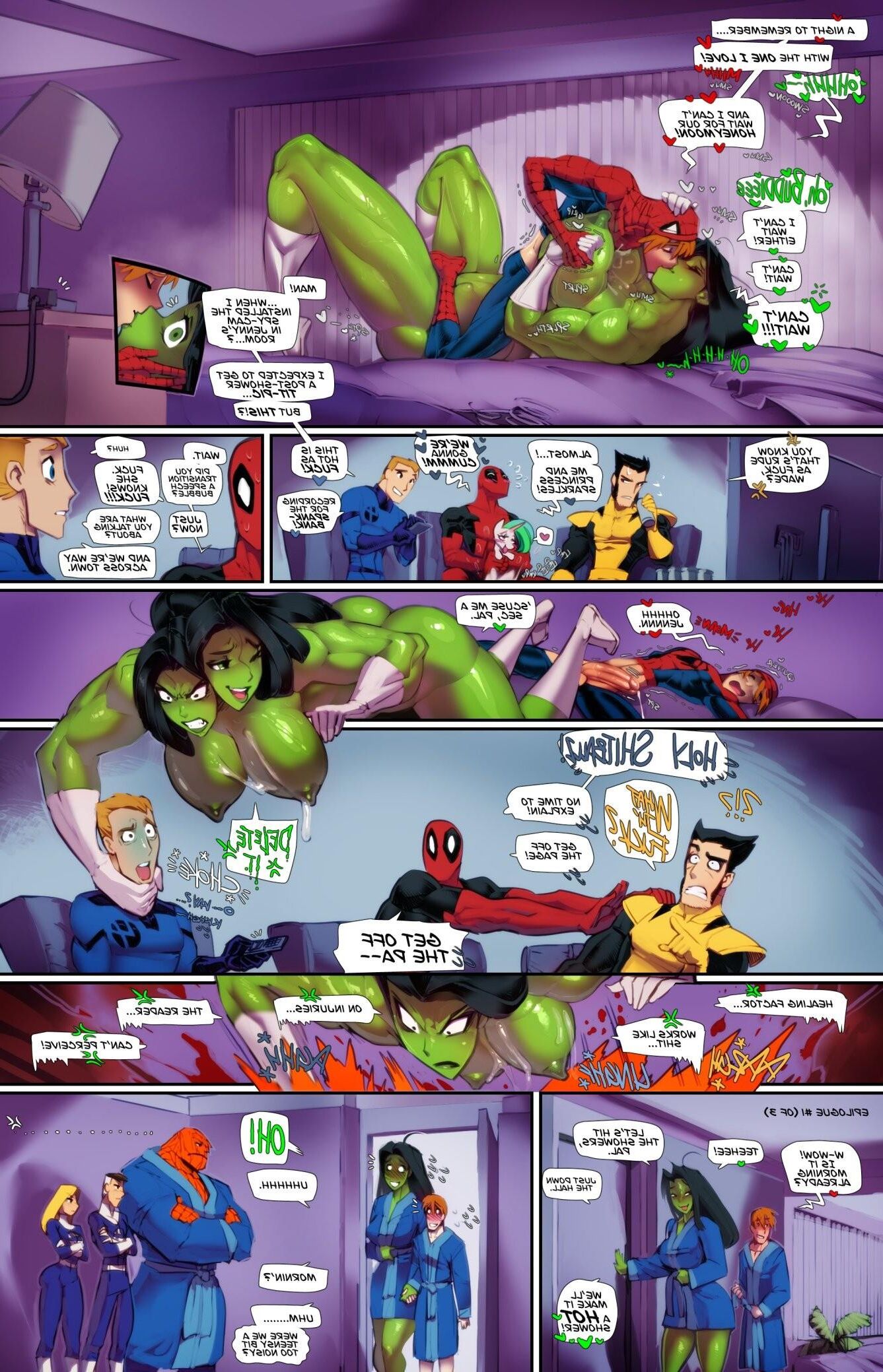 Spidey und She Hulk sind laute Nachbarn (Fred Perry)