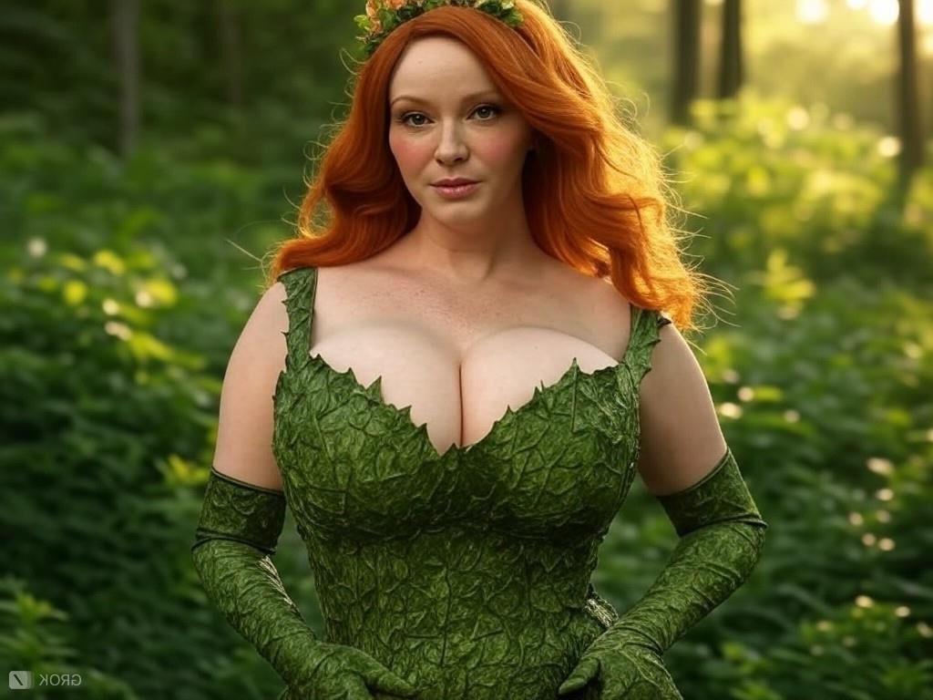 Christina Hendricks Poison Ivy actrice aux gros seins Grok Ai