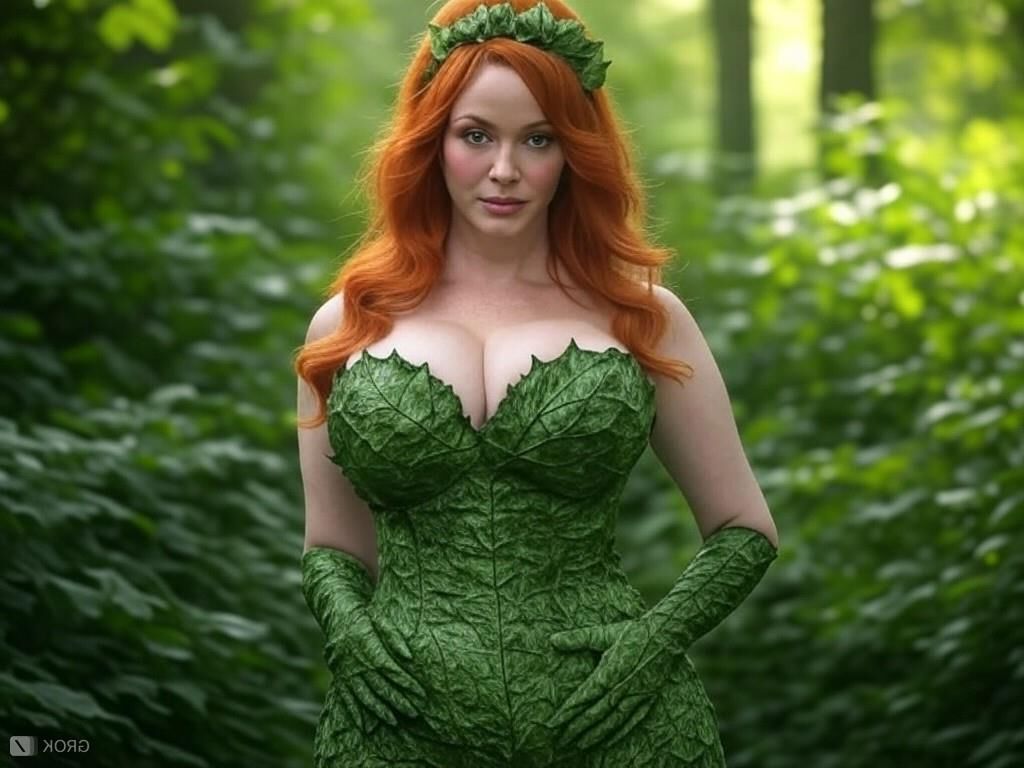 Christina Hendricks Poison Ivy actrice aux gros seins Grok Ai