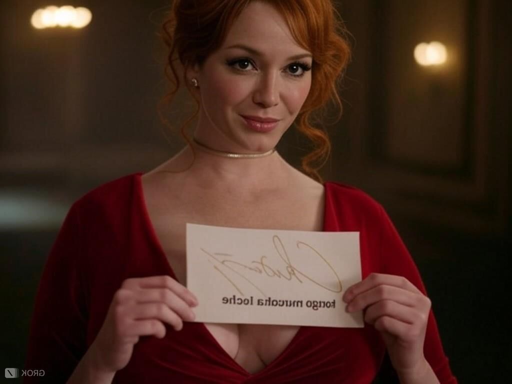 Christina Hendricks grok ai leche Milch Nachricht vollbusige Schauspielerin