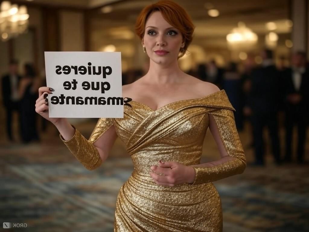 Christina Hendricks grok ai leche Milch Nachricht vollbusige Schauspielerin