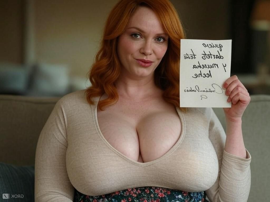 Christina Hendricks grok ai leche Milch Nachricht vollbusige Schauspielerin