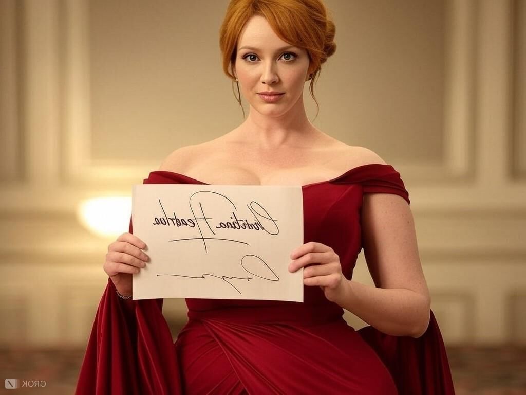 Christina Hendricks grok ai leche Milch Nachricht vollbusige Schauspielerin