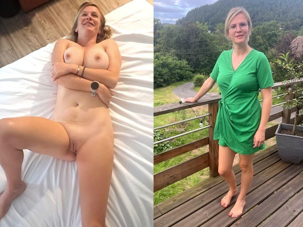 Esposa puta francesa vestida e despida