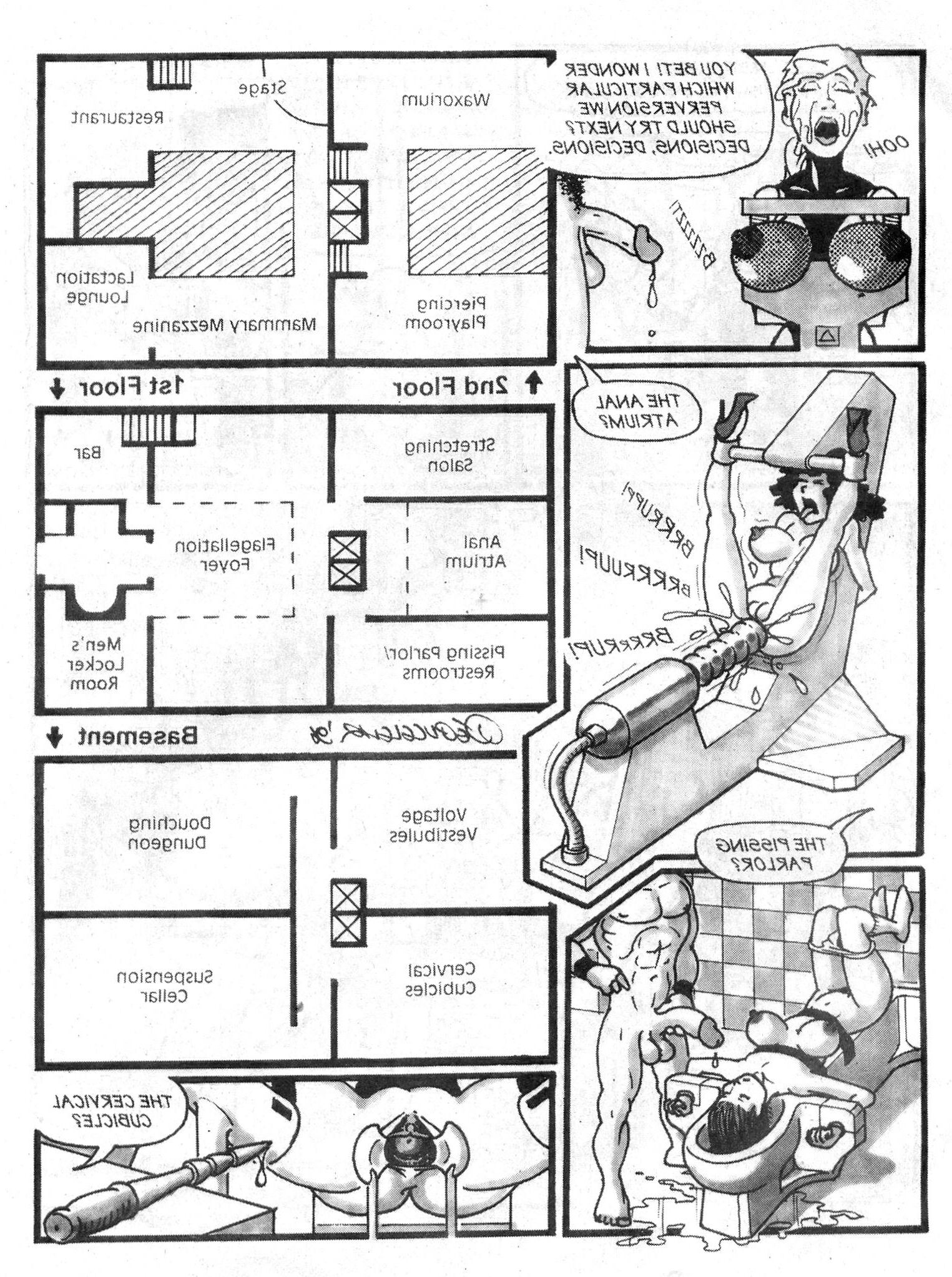 Images de bandes dessinées de Tit Bondage et S et M (Clenet Up)