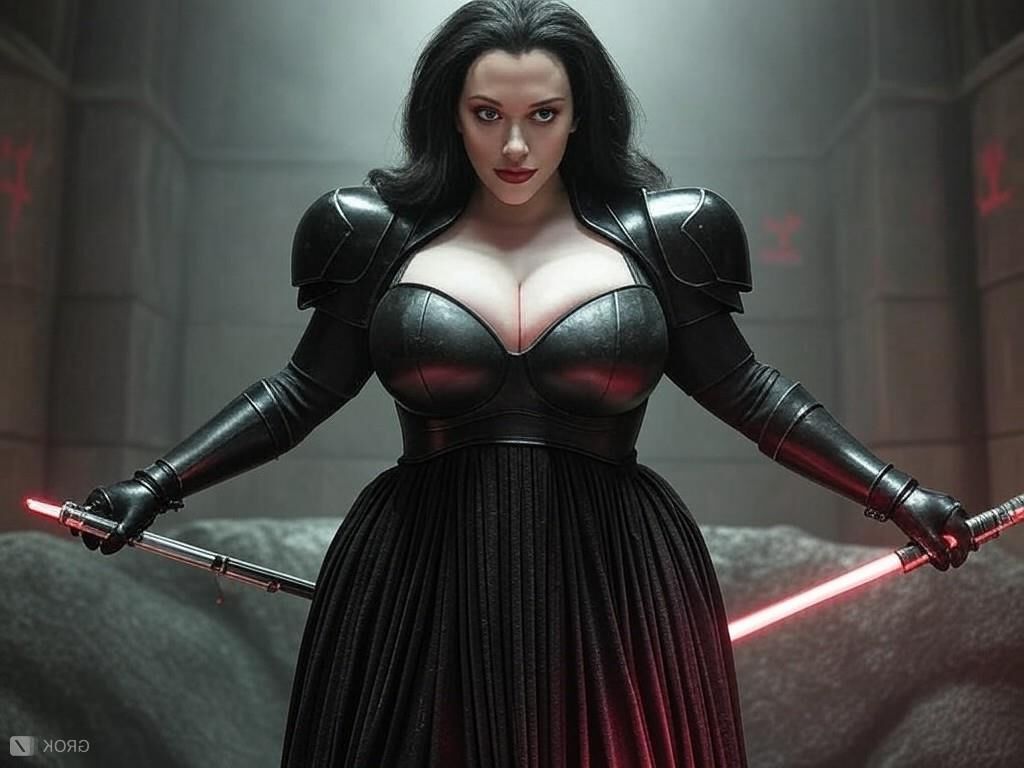 Kat Dennings Darth Star Wars Ai atriz peituda