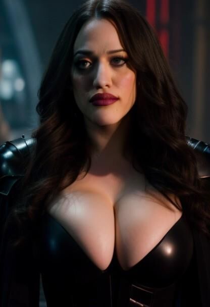 Kat Dennings Darth Star Wars Ai atriz peituda