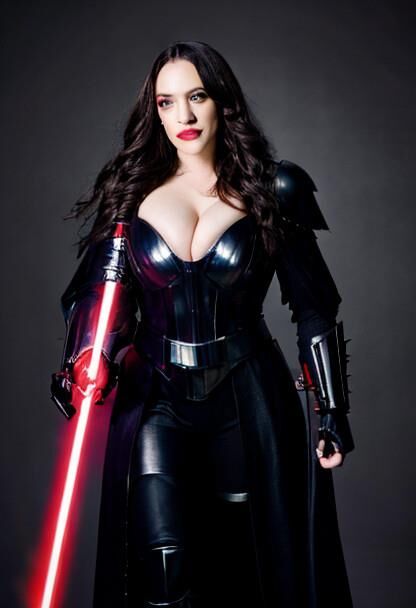 Kat Dennings Darth Star Wars Ai atriz peituda