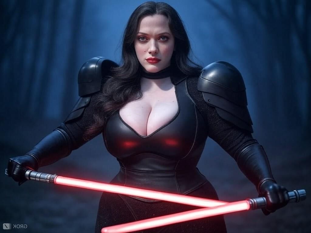 Kat Dennings Darth Star Wars Ai atriz peituda