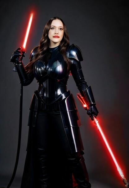 Kat Dennings Darth Star Wars Ai atriz peituda